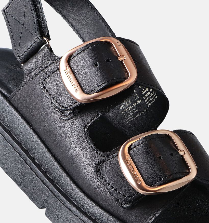 Tamaris Sandales plates en Noir pour femmes (356950)