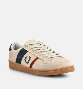 Fred Perry Low Sneakers Wit/Beige/Blauw