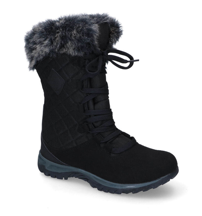 Regatta Lady Newley Thermo Zwarte Snowboots voor dames (300226) - geschikt voor steunzolen