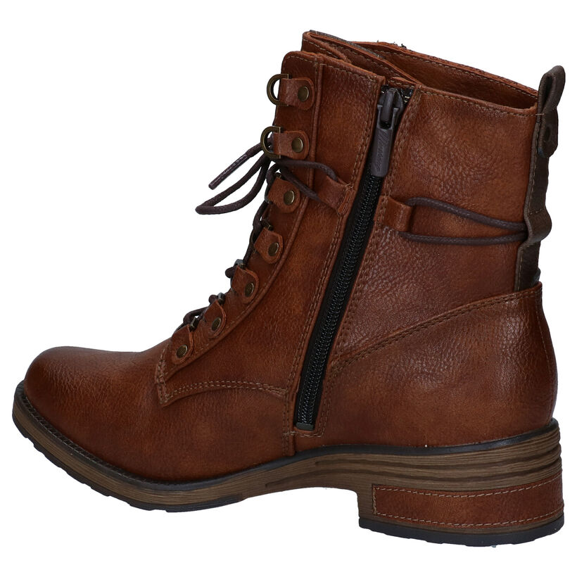 Mustang Bottines en Cognac en simili cuir (294293)