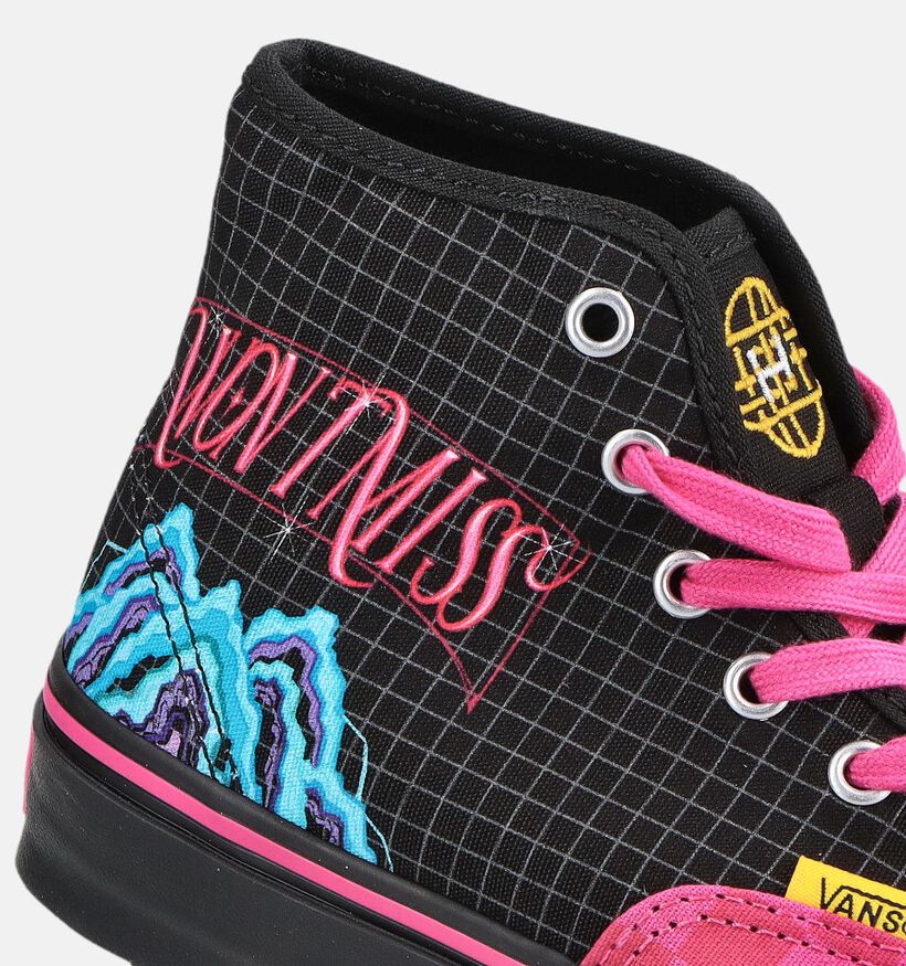 Vans Authentic Hi 2.0 x KPop Demon Hunters Zwart/Multi Sneakers voor jongens, meisjes (381690)