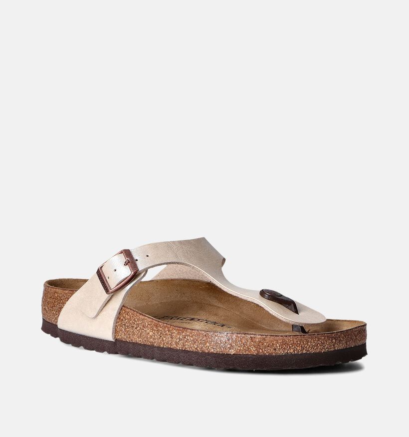 Birkenstock Gizeh Nu-pieds en Écru pour femmes (350908)