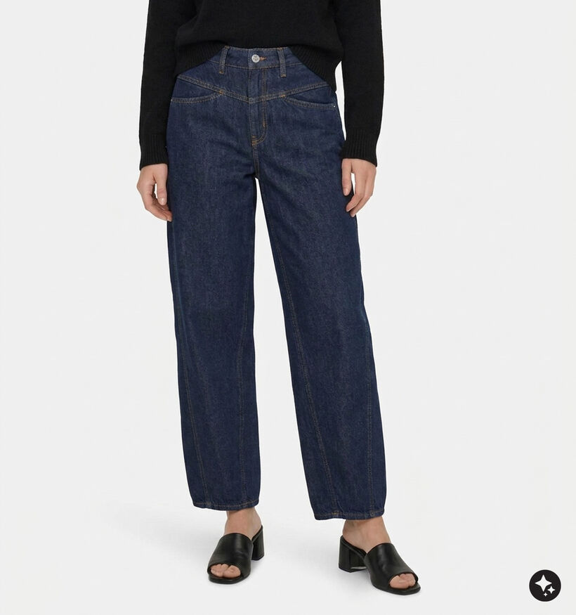 comma Liv Dark Denim Blauwe Barrel Jeans voor dames (379441)