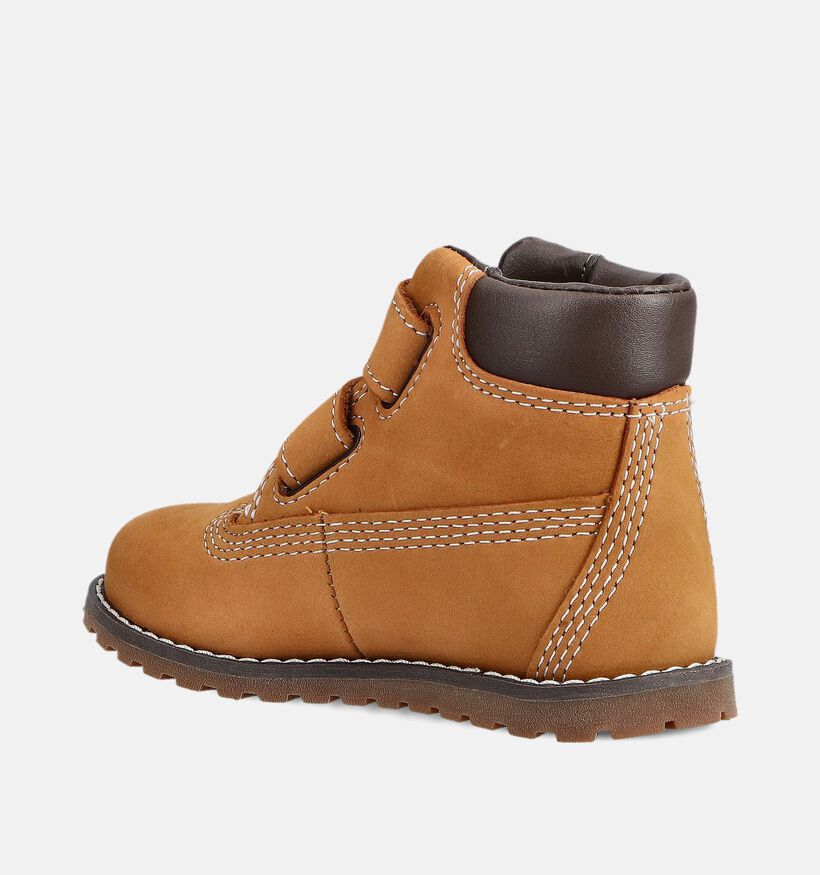 Timberland Pokey Pine Cognac Velcroschoenen voor meisjes, jongens (359990) - geschikt voor steunzolen