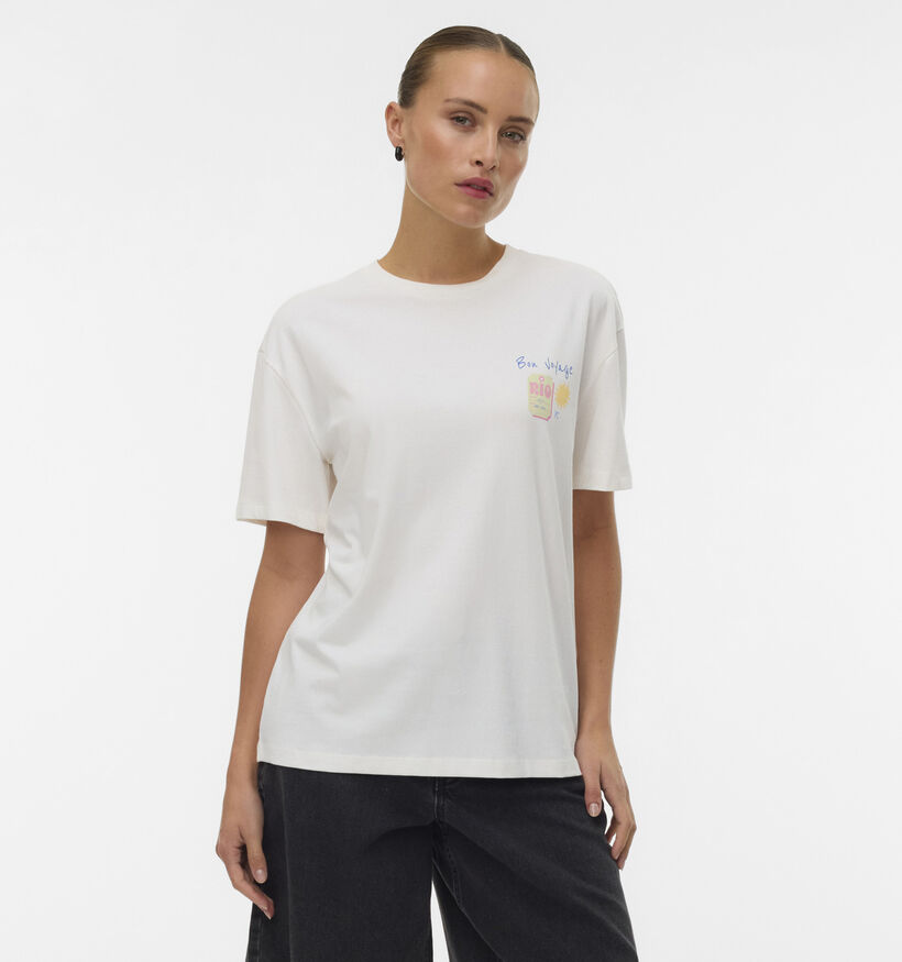 Vero Moda Ninna Mia Witte T-shirt voor dames (369402)