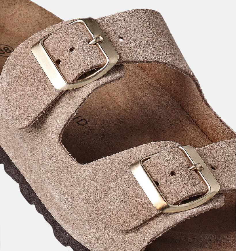 Laurent David Nu-pieds plates en Beige pour femmes (358091)