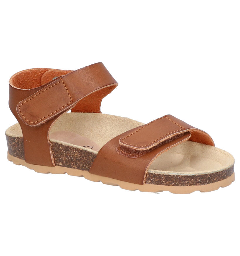 Milo & Mila Cognac Sandalen in kunstleer (272289)