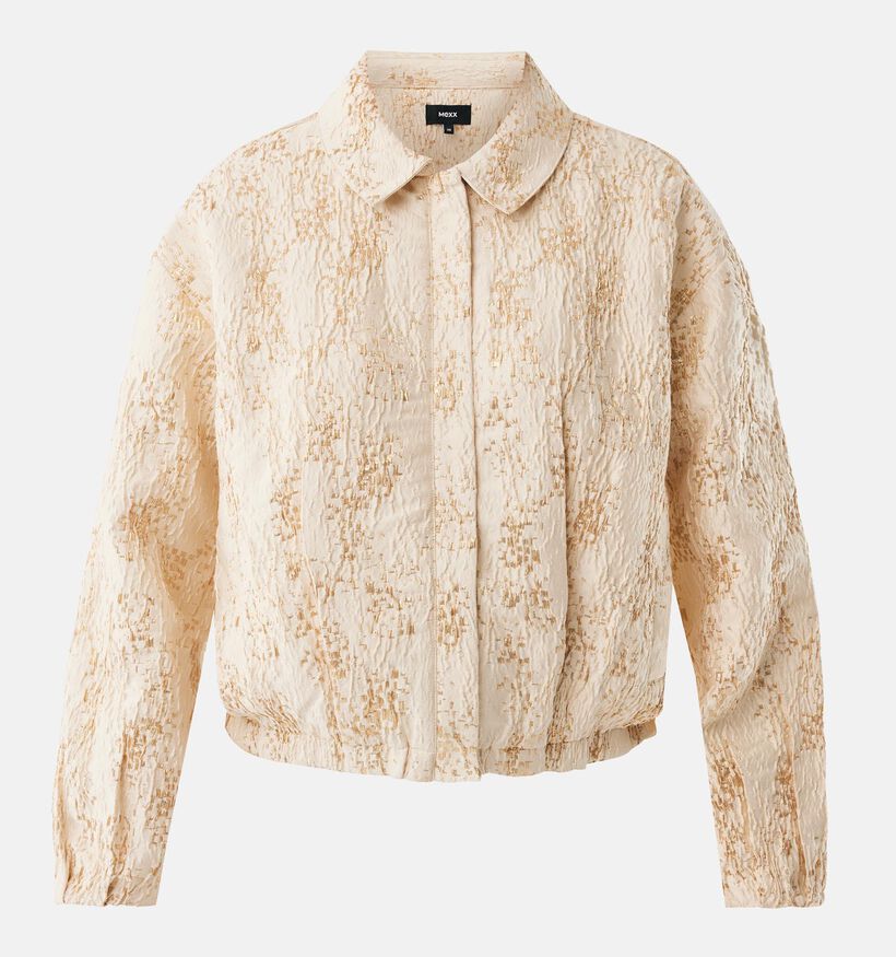 Mexx Jacquard Lichtbeige Bomberjack voor dames (368558)