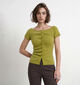 Hypedrop Kira Gathered Cardigan en Vert pour femmes (386470)