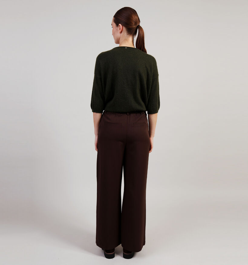 Pieces Kamil Bruine High waist geklede Broek L30 voor dames (362266)