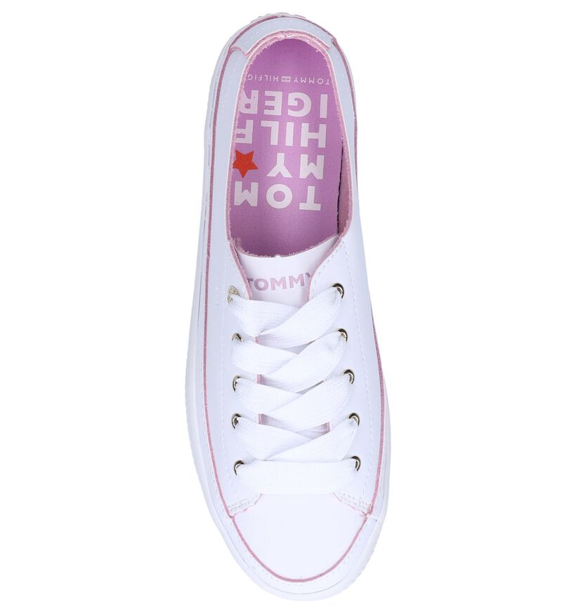 Witte Sneakers Tommy Hilfiger Leather Flatform in leer (241739)