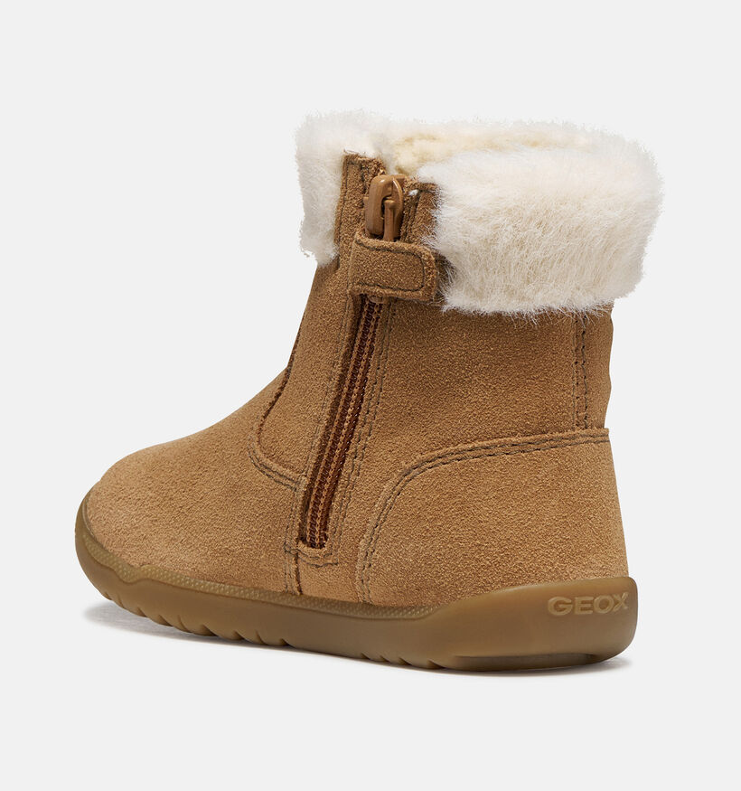 Geox Macchia Suede Bruine Laarzen voor meisjes (376250) - geschikt voor steunzolen
