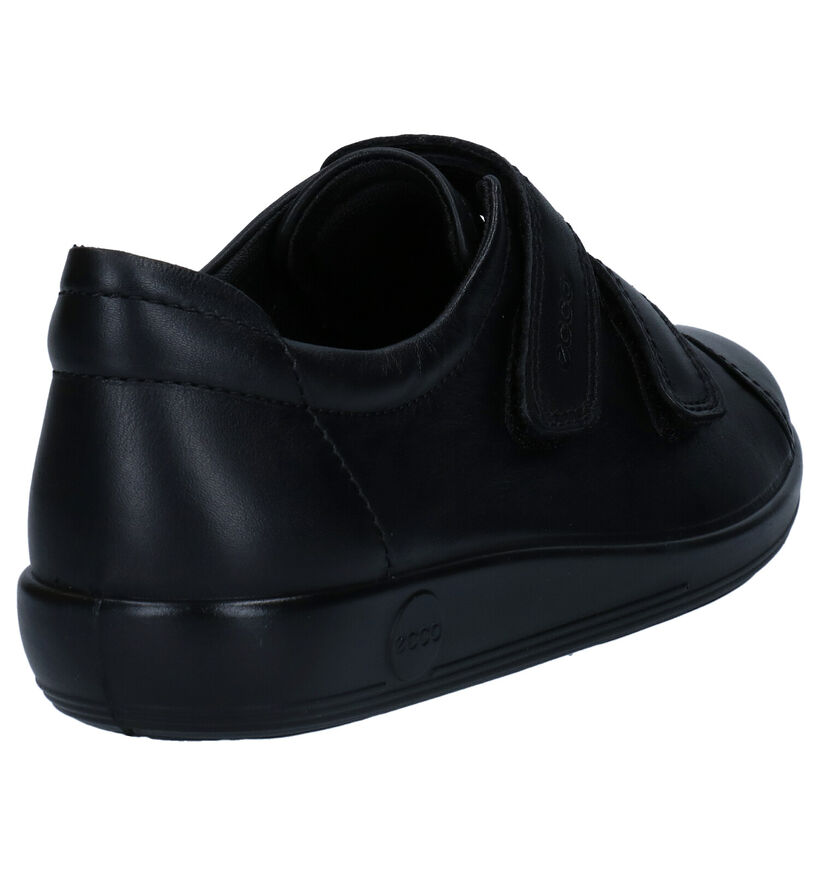 Ecco Soft 2.0 Zwarte Velcroschoenen voor dames (314895) - geschikt voor steunzolen