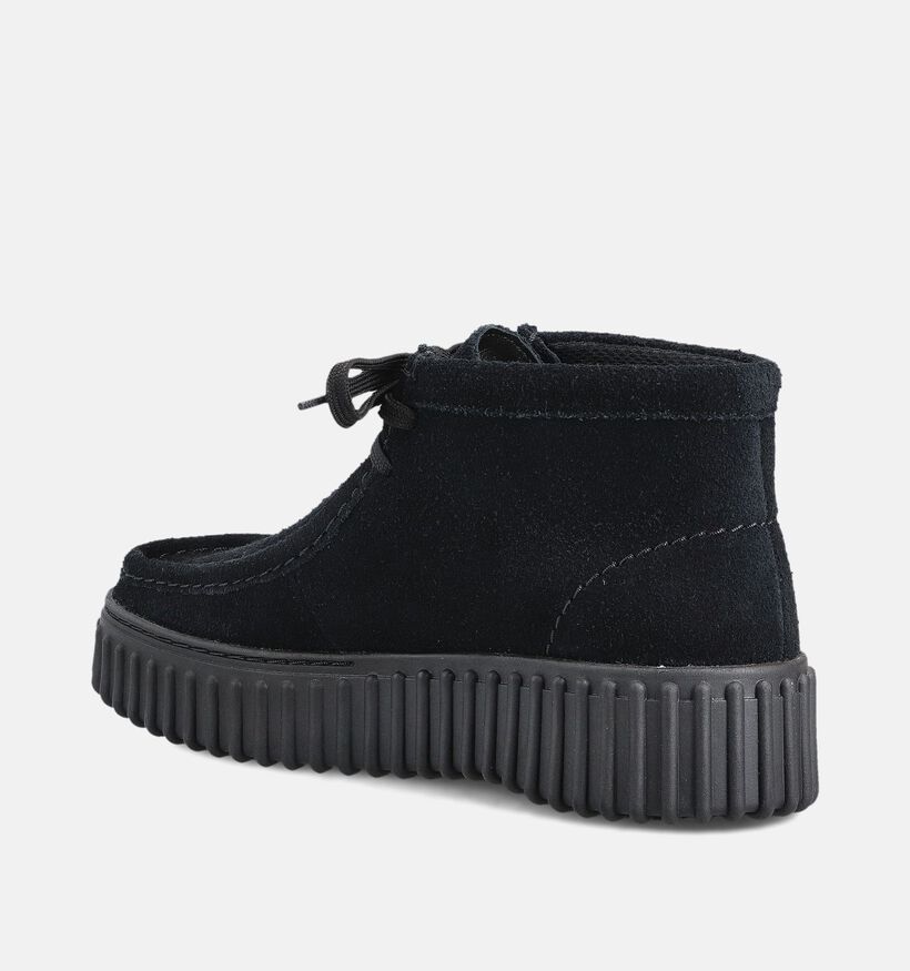 Clarks Torhill Moss Zwarte Desert Boots Clarks Torhill Moss Zwarte Desert Boots voor dames (361958) - geschikt voor steunzolen