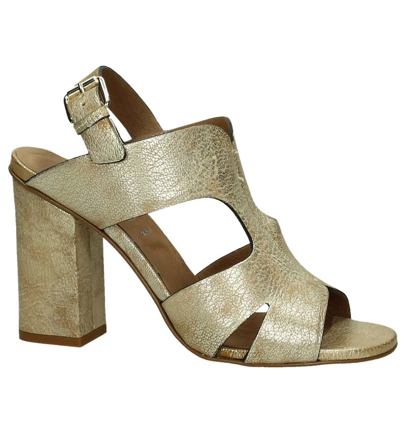 Gosh Gouden Sandalen High Heels in leer (194754)