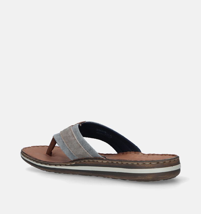 Rieker Grijze Teenslippers voor heren (339170)