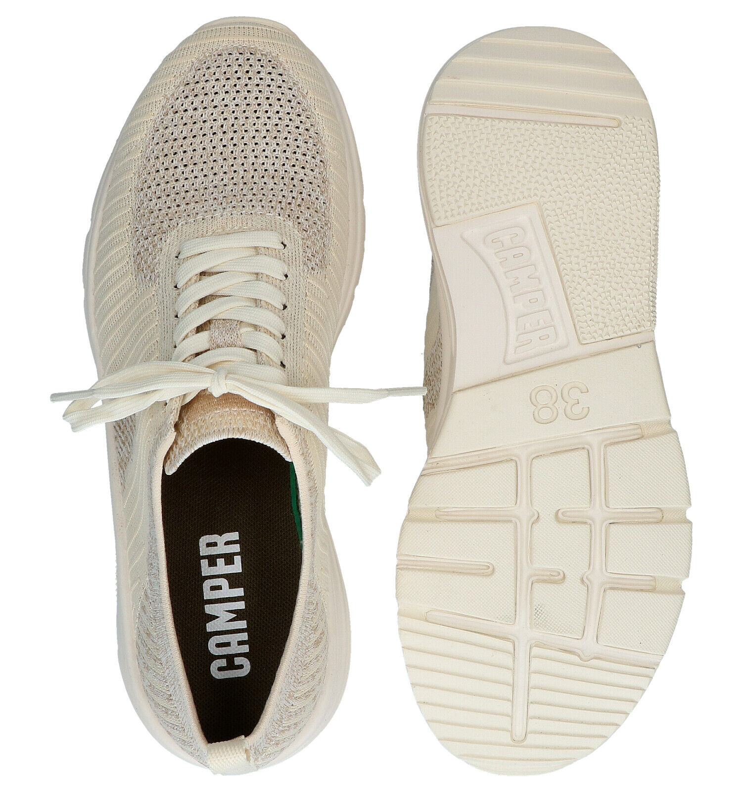 Camper Chaussures lacets en Beige clair Femmes Chaussures