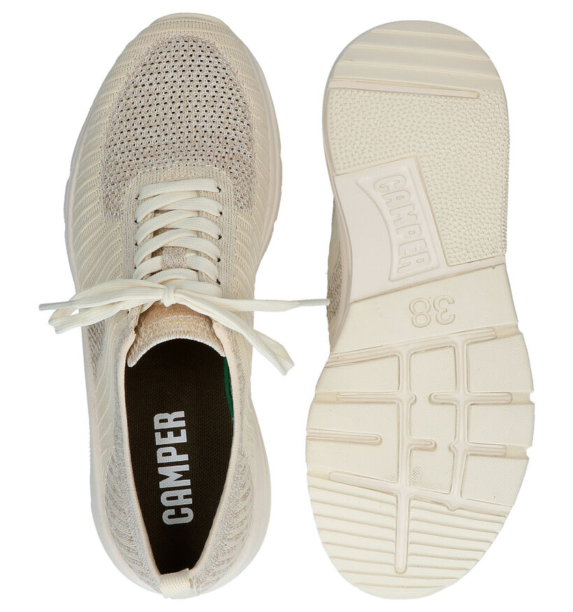 Camper Chaussures à lacets en Beige clair en textile (288398)