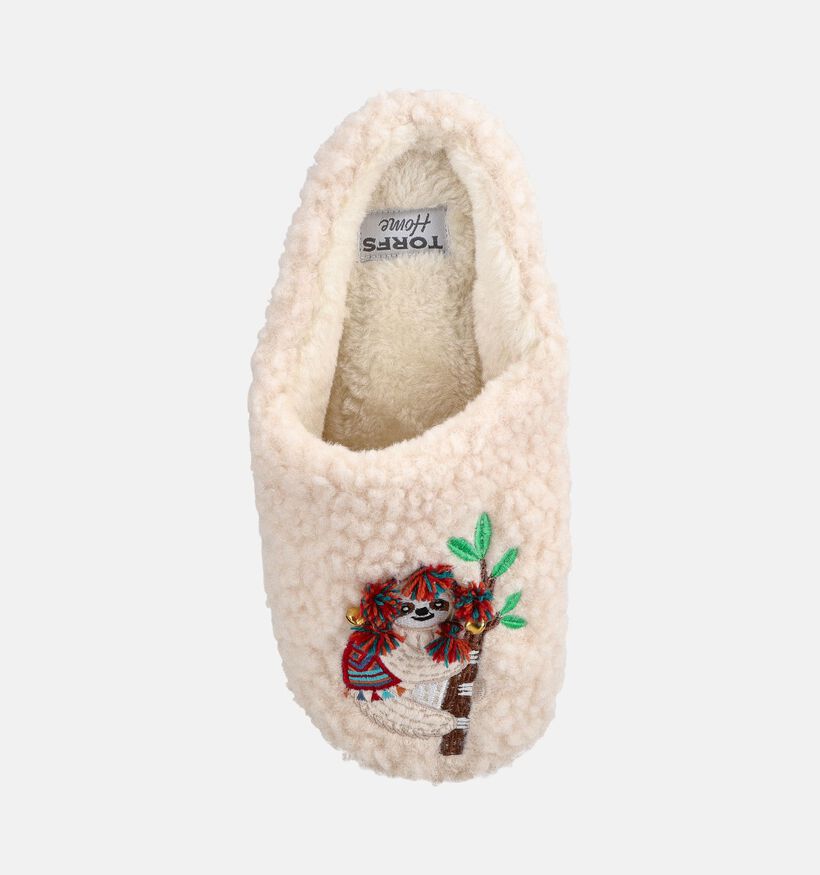 Torfs Home Pantoufles ouvertes en Beige pour femmes (381416)