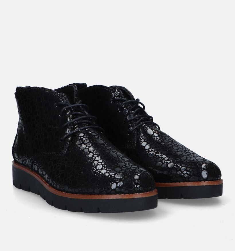 Solemade Zoe 28 Zwarte Veterboots voor dames (331052) - geschikt voor steunzolen