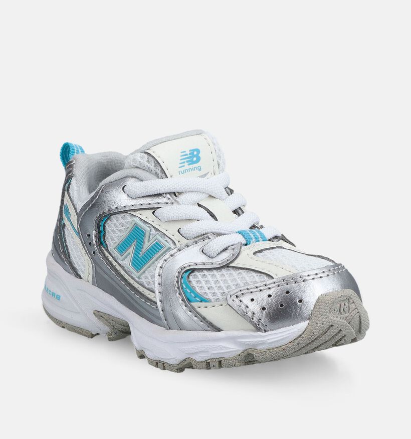 New Balance 530 Zilveren/Blauwe Sneakers voor meisjes (375213) - geschikt voor steunzolen