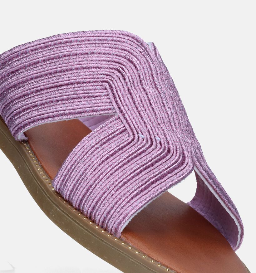 Signatur Nu-pieds plates en Violet pour femmes (340664)