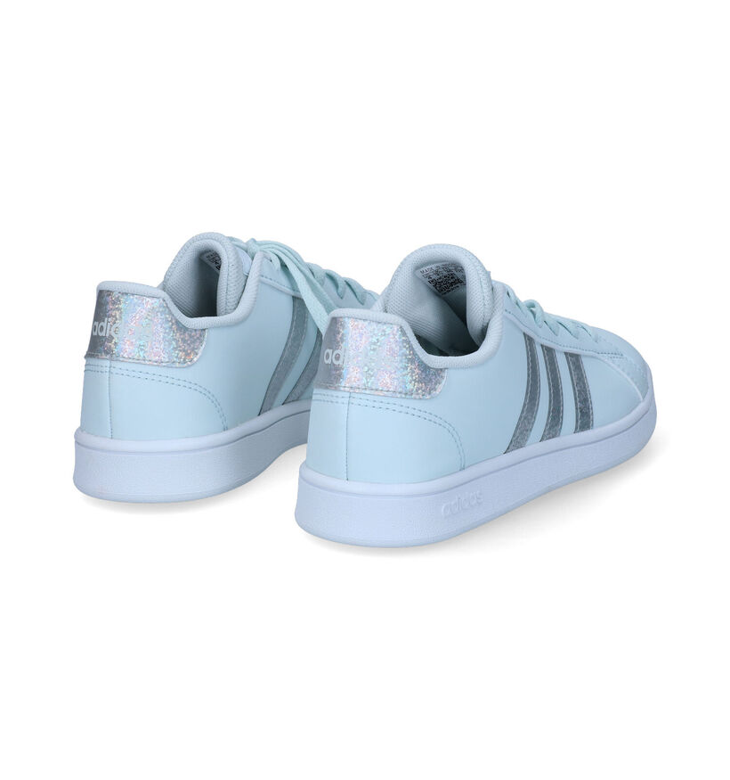 adidas Grand Court K Baskets en Bleu en simili cuir (308070)