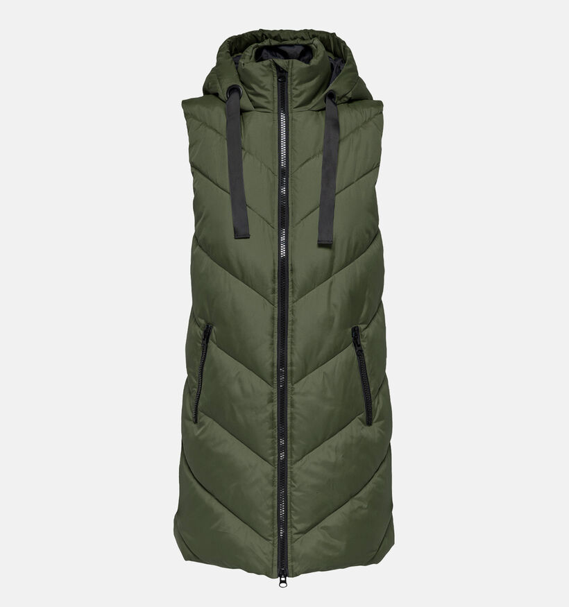 JDY Skylar Hood Kaki Lange Bodywarmer voor dames (359921)