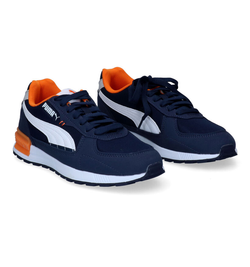 Puma Graviton JR Grijze Sneakers voor jongens (307181) - geschikt voor steunzolen