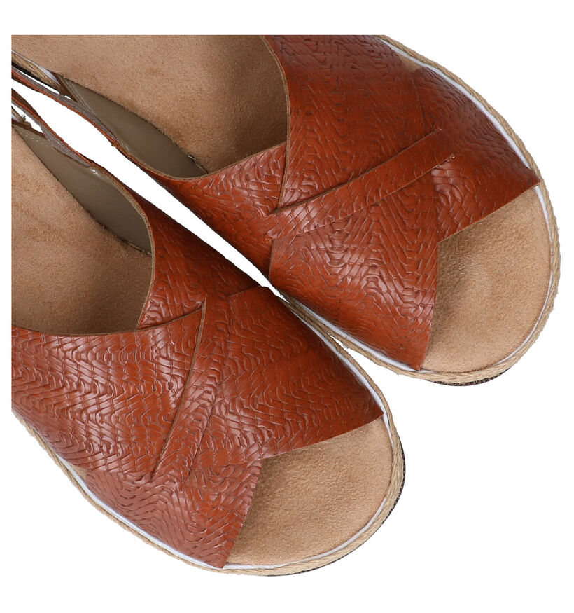 Rieker Cognac Sandalen met sleehak voor dames (339067)