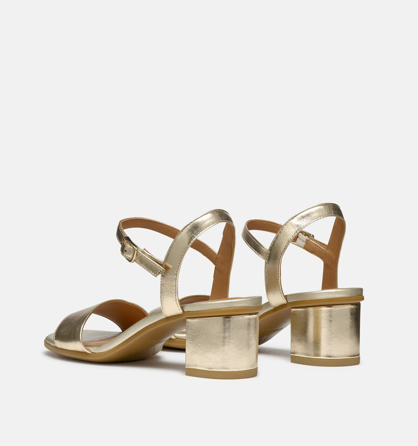 Geox Sandales &agrave; talons en Or pour femmes (368133)