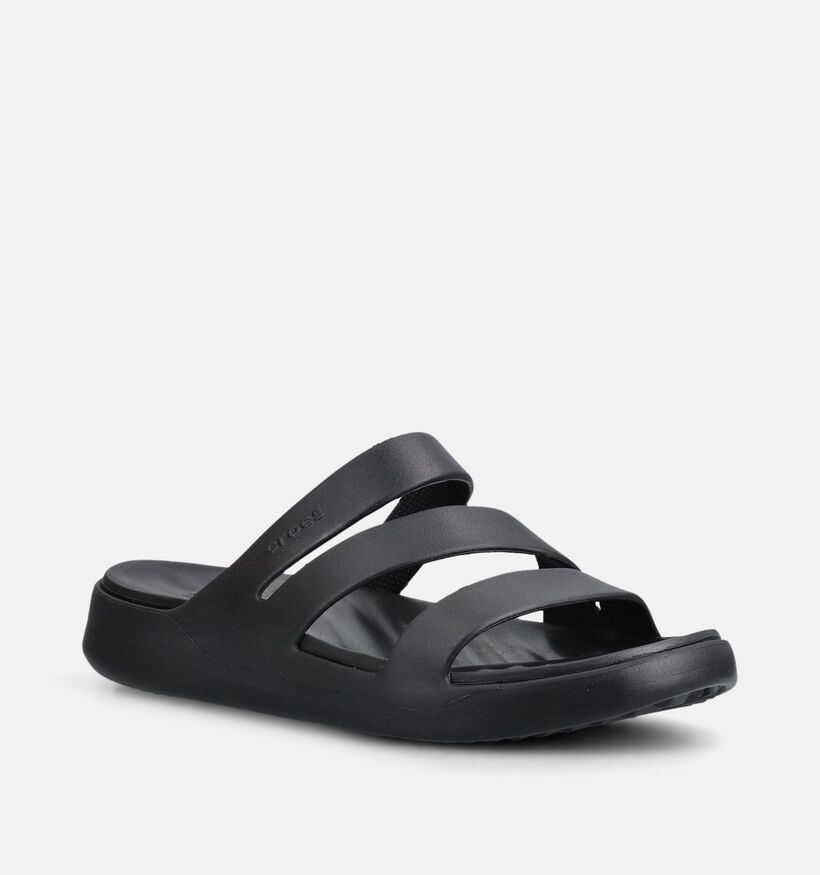 Crocs Getaway Strappy Claquettes en Noir pour femmes (369981)