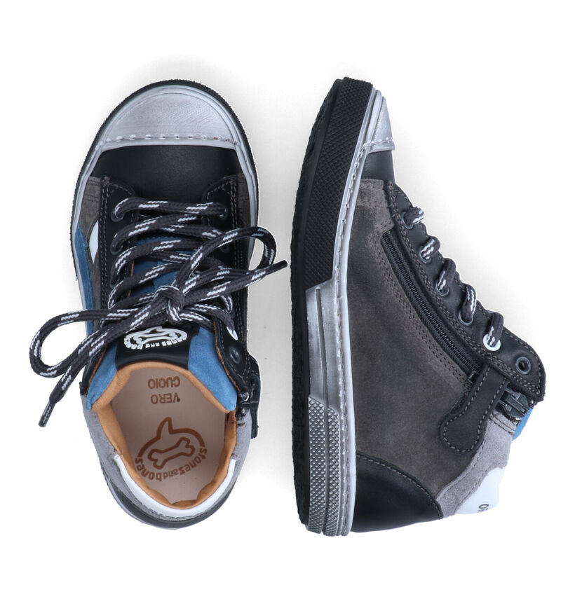 STONES and BONES Raspo Chaussures hautes en Bleu pour garçons (313873) - pour semelles orthopédiques
