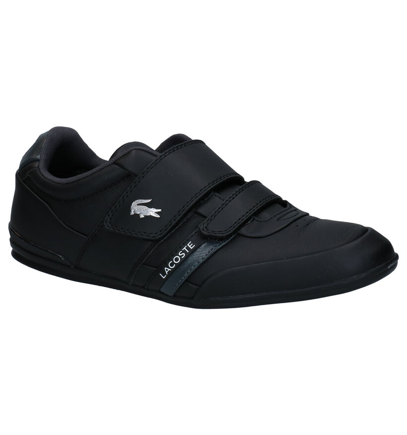 Lacoste Misano Strap Chaussures à velcro en Noir en cuir (286854)