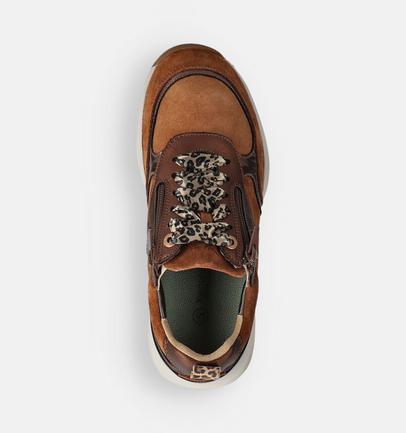 Xsensible Chaussures à lacets en Cognac pour femmes (363592) - pour semelles orthopédiques