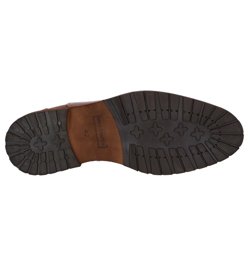 Cognac Rits/Veterboots Bullboxer in leer (252793)