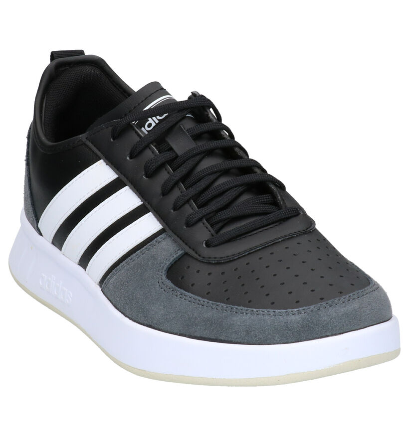 adidas Court 80S Zwarte Sneakers in kunstleer (252496)
