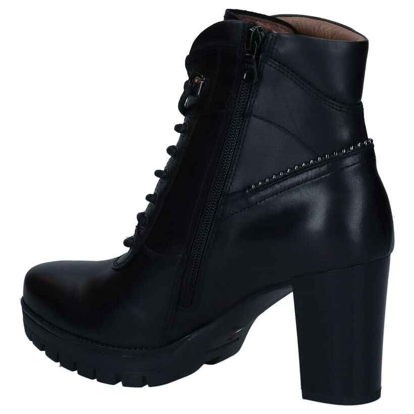 NeroGiardini Bottines à lacets en Noir en cuir (296579)