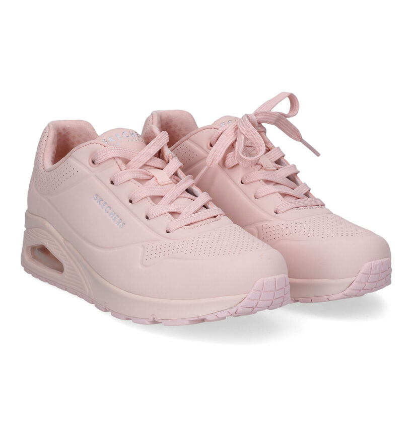 Skechers Uno Frosty Kicks Roze Sneakers voor dames (319370) - geschikt voor steunzolen