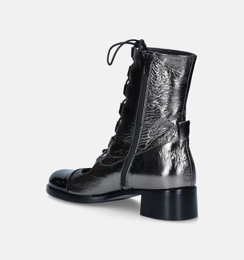 Zinda Bottillons avec talon carré en Argent pour femmes (348498)