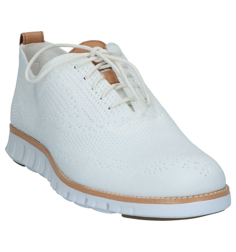 Witte Veterschoenen Cole Haan Zerogrand in stof (240724)