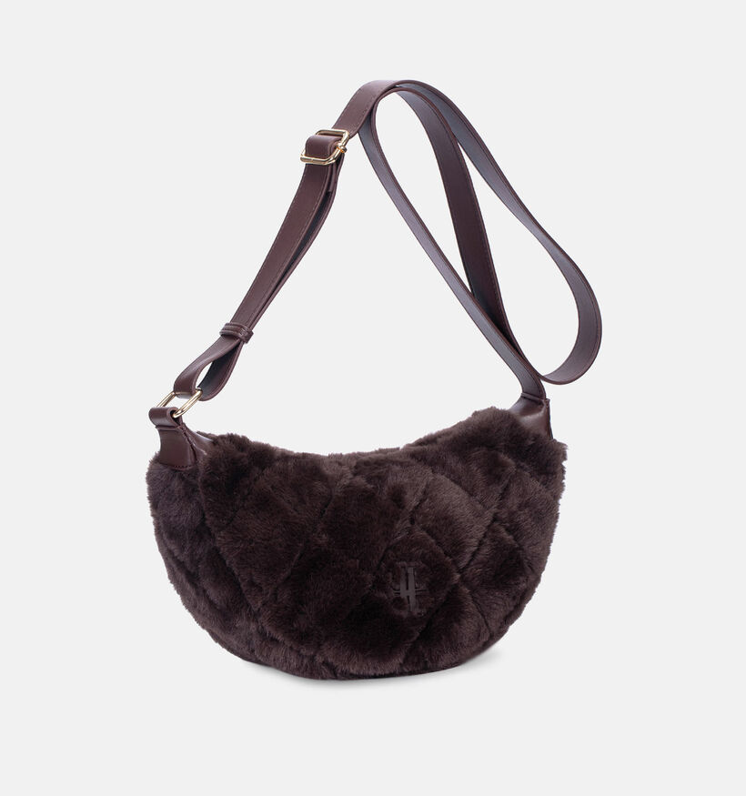 Laurent David Donkerbruine Crossbodytas Laurent David Donkerbruine Crossbodytas voor dames (365134)