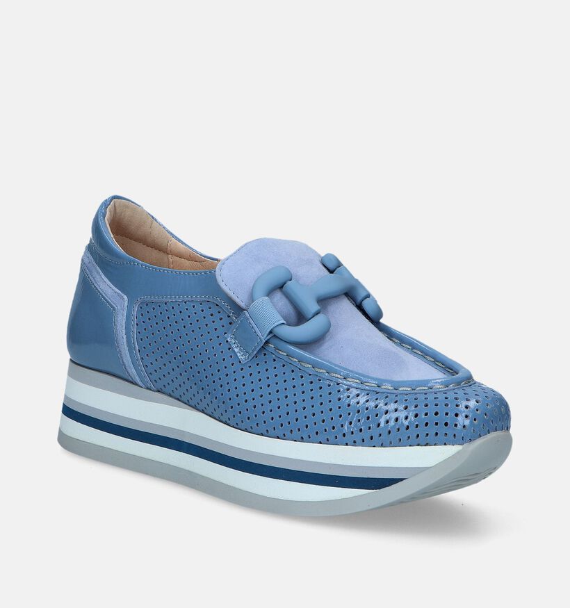 Softwaves Chaussures à enfiler en Bleu clair pour femmes (340416) - pour semelles orthopédiques