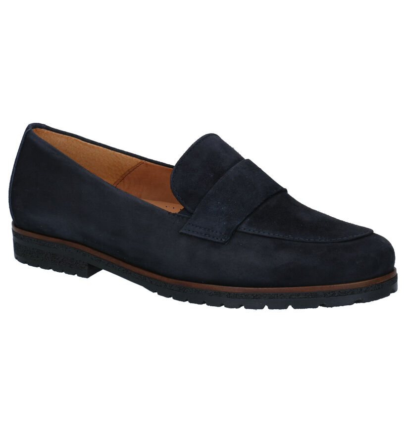 Gabor Easy Walking Blauwe Loafers in daim (283895)