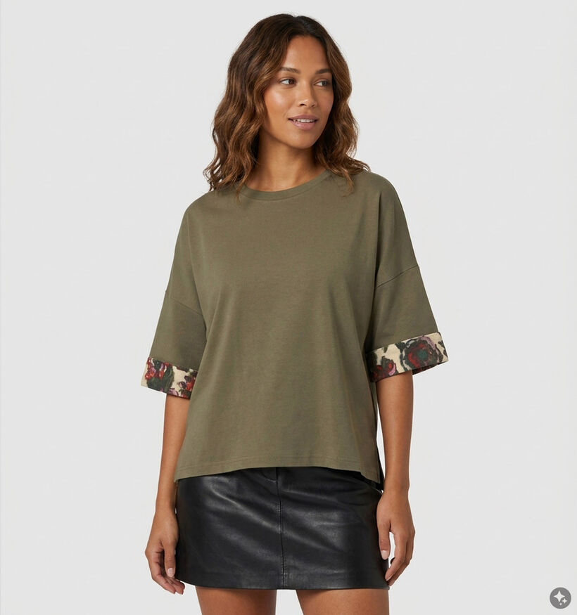 Orfeo Opaline Kakigroene T-shirt voor dames (381662)