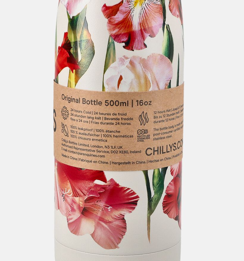 Chilly's Floral Bottle Ecru Drinkfles 500ml voor dames (383680)