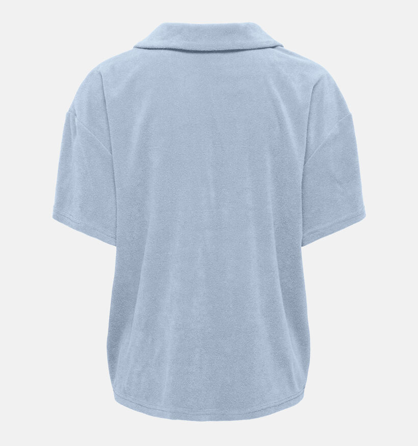 JDY Terry Collar Lichtblauwe Polo T-shirt voor dames (374848)