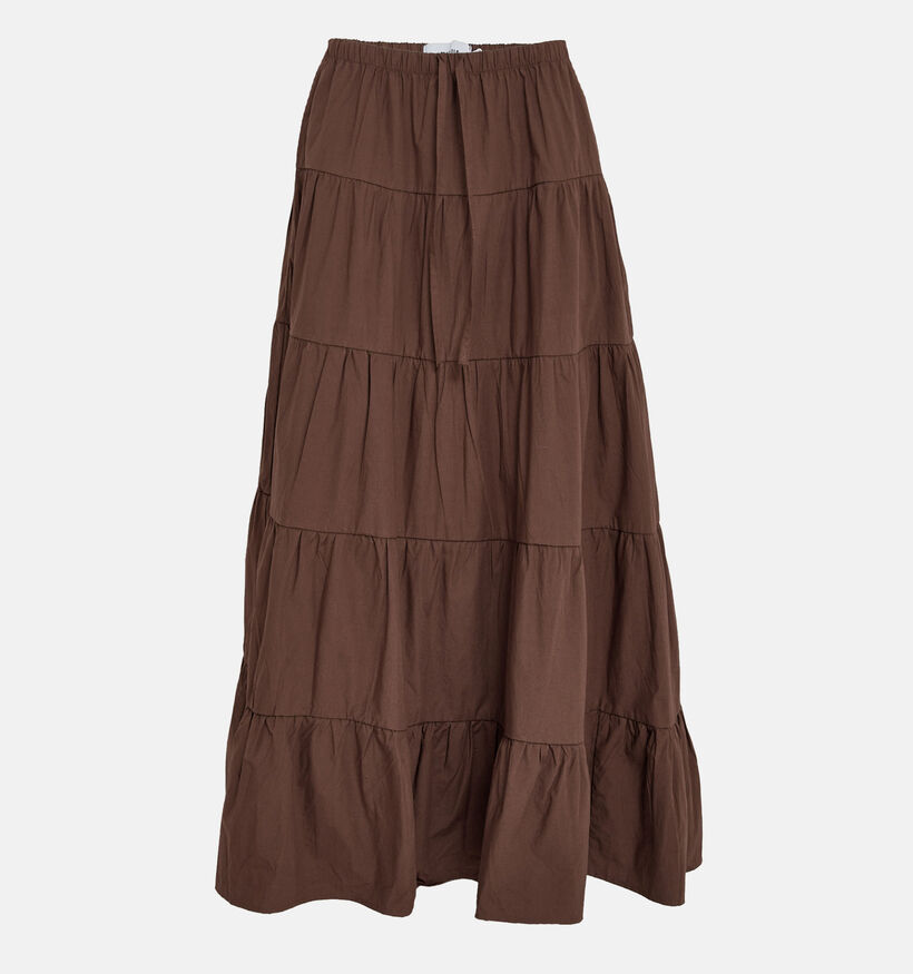 Minus Freya Maxi Donkerbruine Lange Rok voor dames (374240)