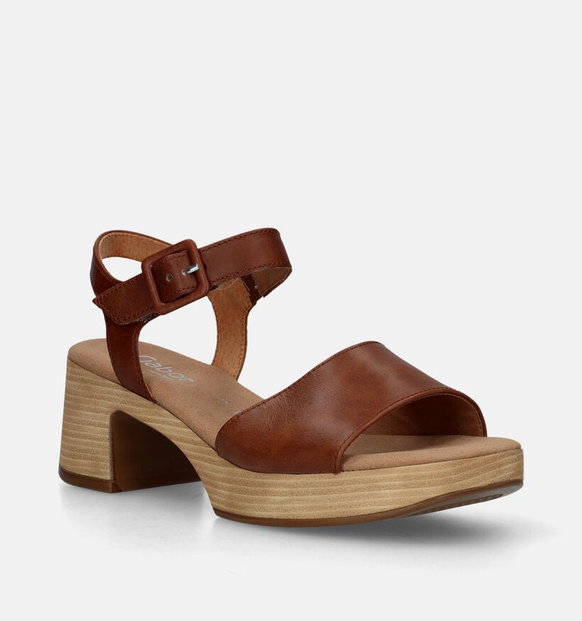 Gabor Cognac Sandalen Met Blokhak voor dames (339388)