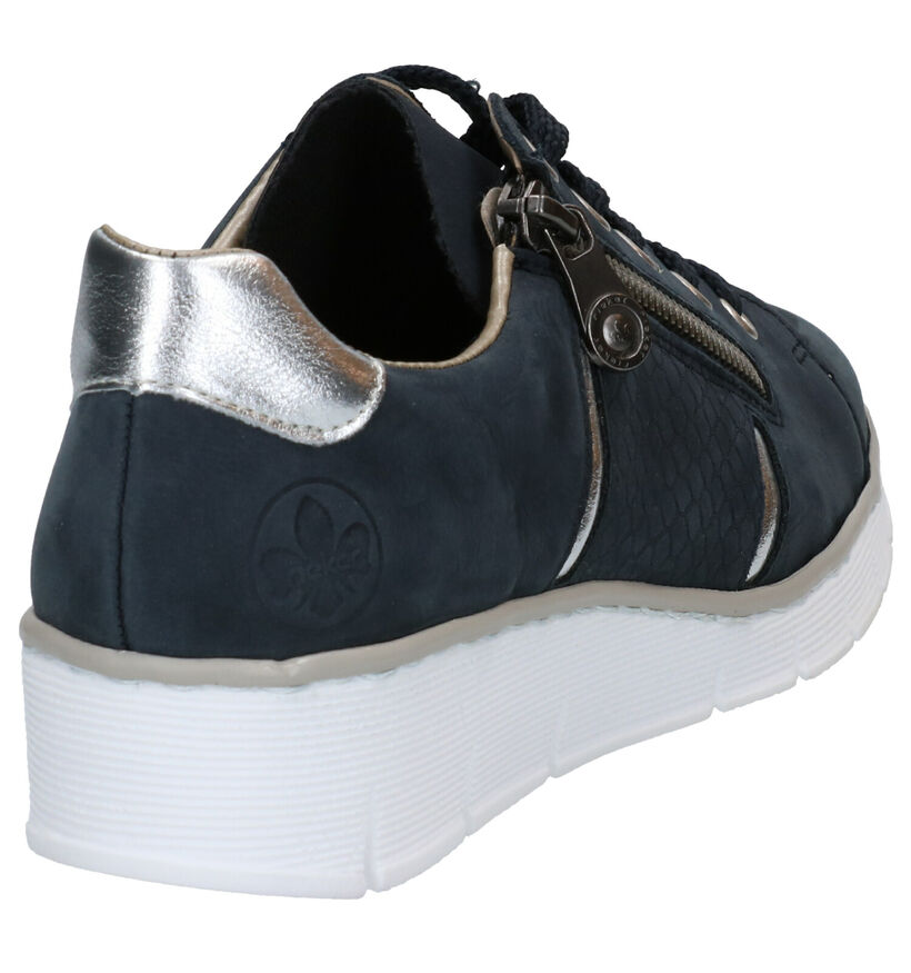 Rieker Chaussures à lacets en Bleu foncé en nubuck (288169)